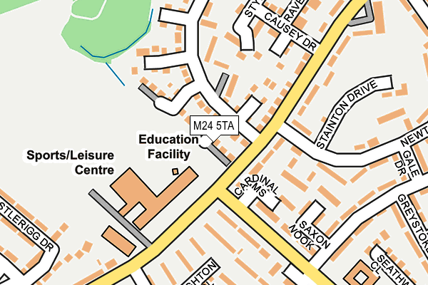 M24 5TA map - OS OpenMap – Local (Ordnance Survey)