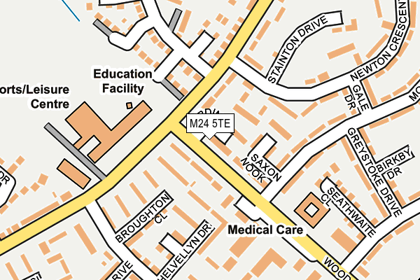 M24 5TE map - OS OpenMap – Local (Ordnance Survey)