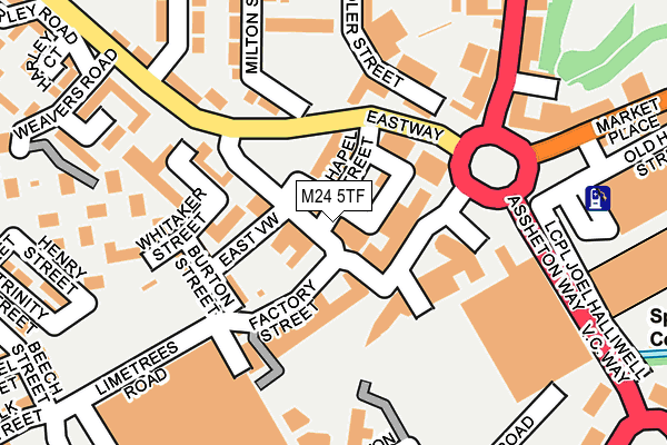 M24 5TF map - OS OpenMap – Local (Ordnance Survey)