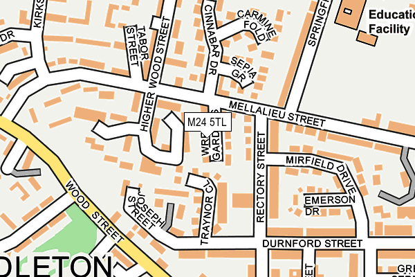 M24 5TL map - OS OpenMap – Local (Ordnance Survey)