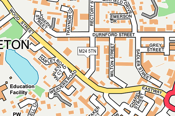 M24 5TN map - OS OpenMap – Local (Ordnance Survey)