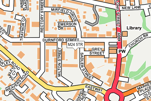 M24 5TR map - OS OpenMap – Local (Ordnance Survey)