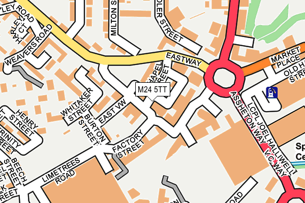 M24 5TT map - OS OpenMap – Local (Ordnance Survey)