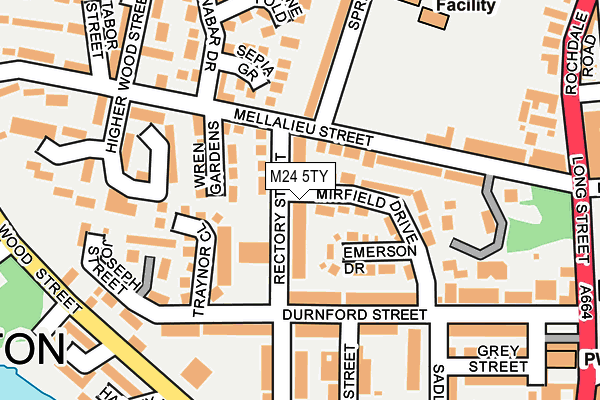 M24 5TY map - OS OpenMap – Local (Ordnance Survey)