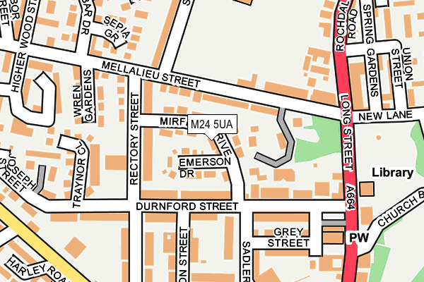 M24 5UA map - OS OpenMap – Local (Ordnance Survey)