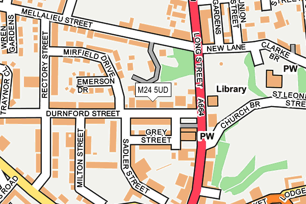 M24 5UD map - OS OpenMap – Local (Ordnance Survey)