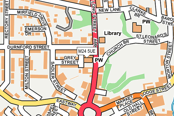 M24 5UE map - OS OpenMap – Local (Ordnance Survey)