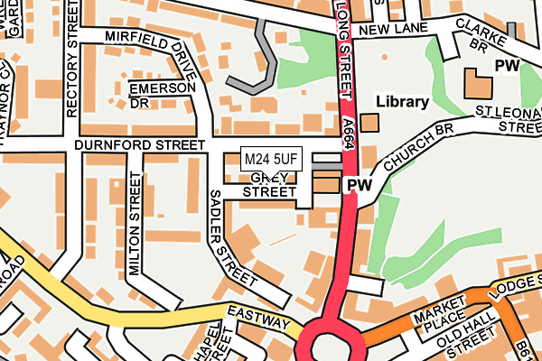M24 5UF map - OS OpenMap – Local (Ordnance Survey)