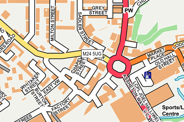 M24 5UG map - OS OpenMap – Local (Ordnance Survey)