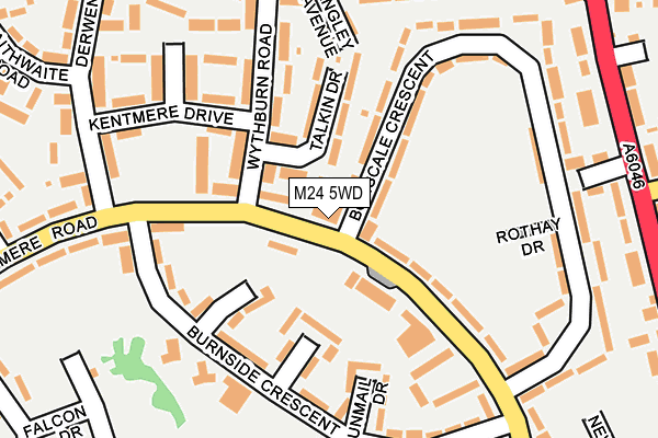 M24 5WD map - OS OpenMap – Local (Ordnance Survey)