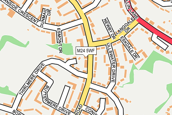 M24 5WF map - OS OpenMap – Local (Ordnance Survey)