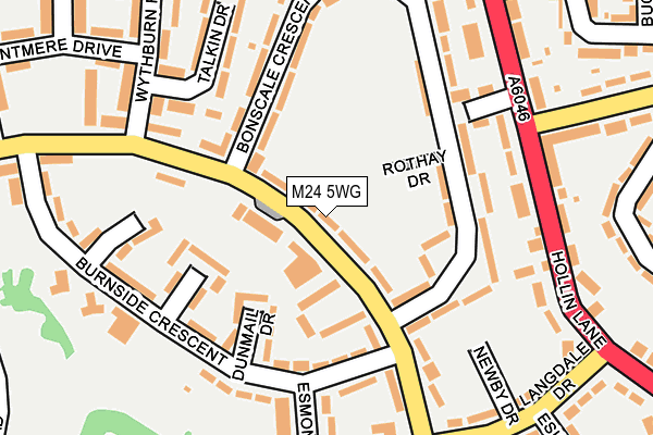 M24 5WG map - OS OpenMap – Local (Ordnance Survey)