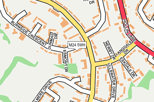 M24 5WH map - OS OpenMap – Local (Ordnance Survey)