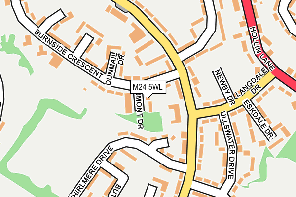 M24 5WL map - OS OpenMap – Local (Ordnance Survey)