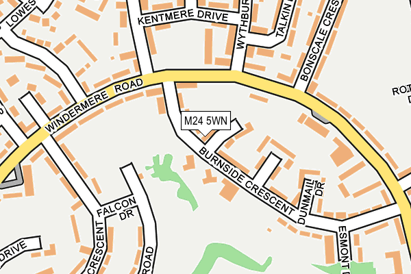 M24 5WN map - OS OpenMap – Local (Ordnance Survey)