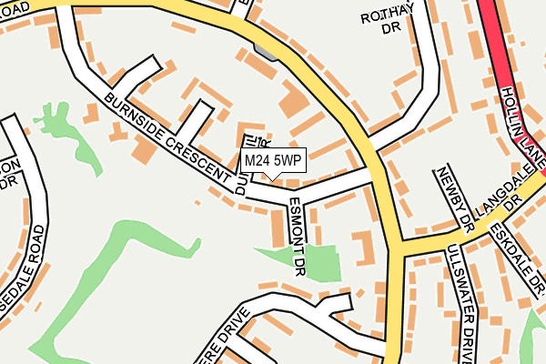 M24 5WP map - OS OpenMap – Local (Ordnance Survey)