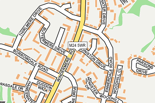 M24 5WR map - OS OpenMap – Local (Ordnance Survey)