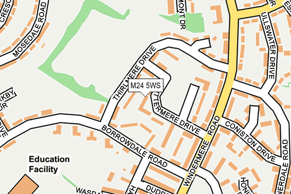 M24 5WS map - OS OpenMap – Local (Ordnance Survey)