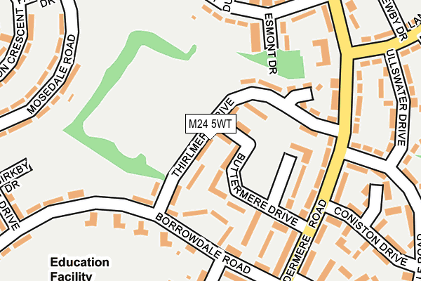 M24 5WT map - OS OpenMap – Local (Ordnance Survey)