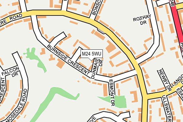 M24 5WU map - OS OpenMap – Local (Ordnance Survey)