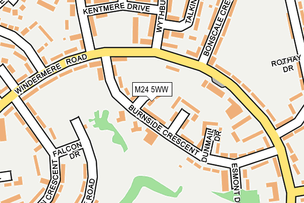 M24 5WW map - OS OpenMap – Local (Ordnance Survey)