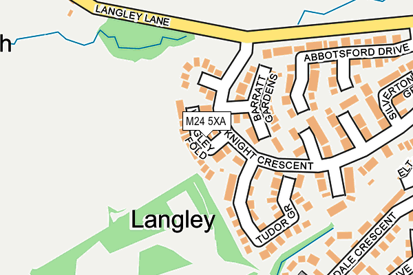 M24 5XA map - OS OpenMap – Local (Ordnance Survey)