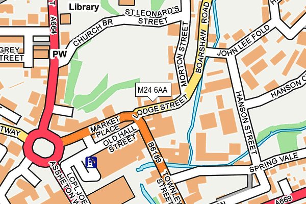 M24 6AA map - OS OpenMap – Local (Ordnance Survey)