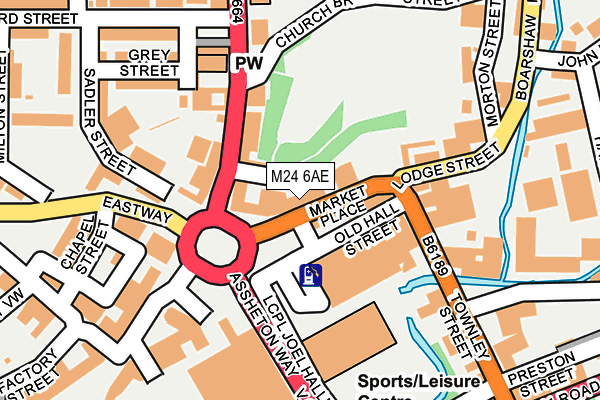 M24 6AE map - OS OpenMap – Local (Ordnance Survey)