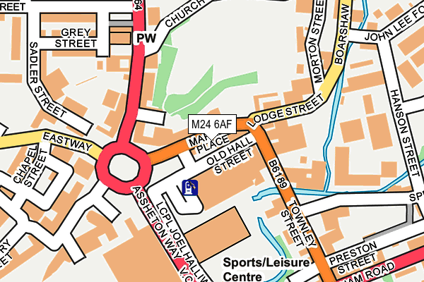 M24 6AF map - OS OpenMap – Local (Ordnance Survey)