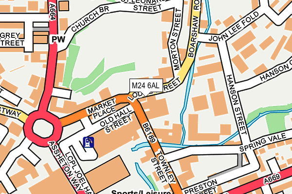 M24 6AL map - OS OpenMap – Local (Ordnance Survey)