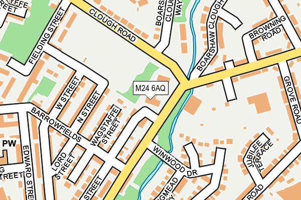 M24 6AQ map - OS OpenMap – Local (Ordnance Survey)