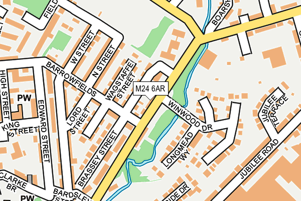 M24 6AR map - OS OpenMap – Local (Ordnance Survey)