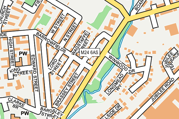M24 6AS map - OS OpenMap – Local (Ordnance Survey)