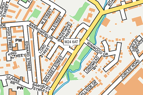 M24 6AT map - OS OpenMap – Local (Ordnance Survey)