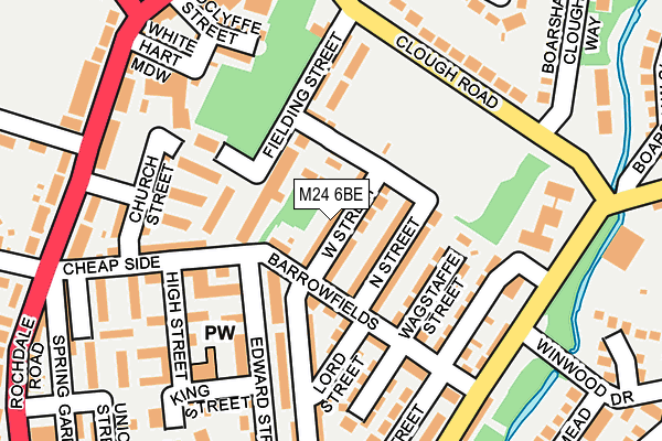M24 6BE map - OS OpenMap – Local (Ordnance Survey)