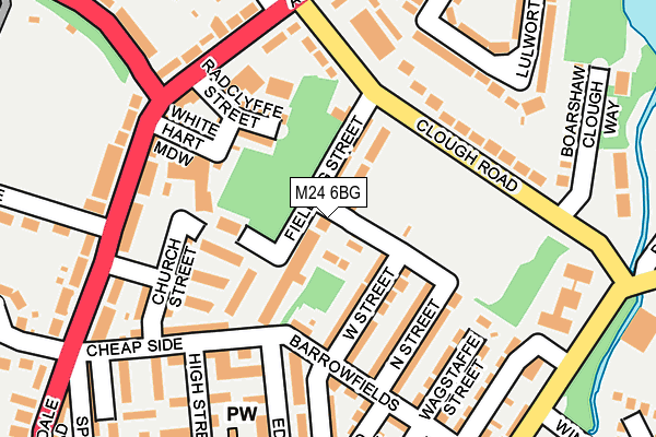 M24 6BG map - OS OpenMap – Local (Ordnance Survey)