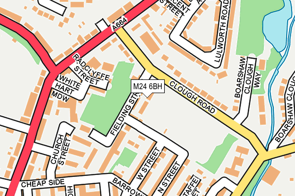 M24 6BH map - OS OpenMap – Local (Ordnance Survey)
