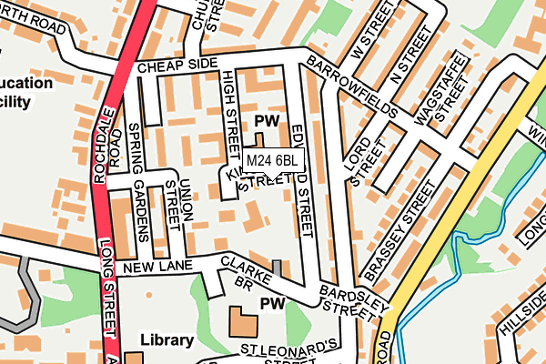 M24 6BL map - OS OpenMap – Local (Ordnance Survey)
