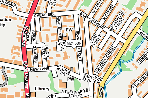 M24 6BN map - OS OpenMap – Local (Ordnance Survey)