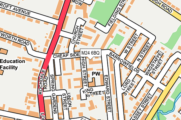 M24 6BQ map - OS OpenMap – Local (Ordnance Survey)