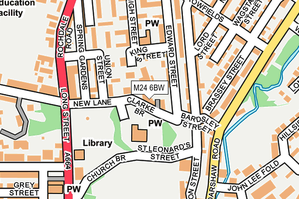 M24 6BW map - OS OpenMap – Local (Ordnance Survey)