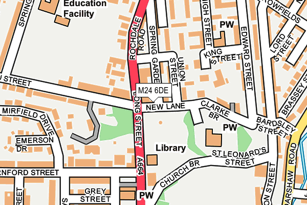 M24 6DE map - OS OpenMap – Local (Ordnance Survey)