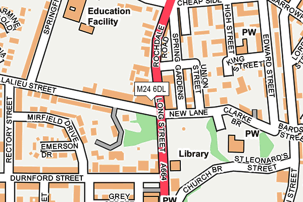 M24 6DL map - OS OpenMap – Local (Ordnance Survey)