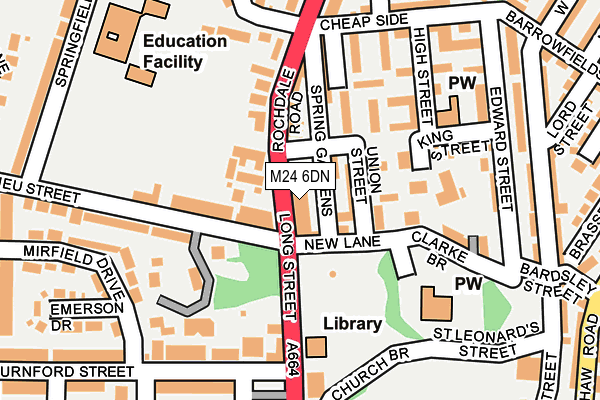 M24 6DN map - OS OpenMap – Local (Ordnance Survey)