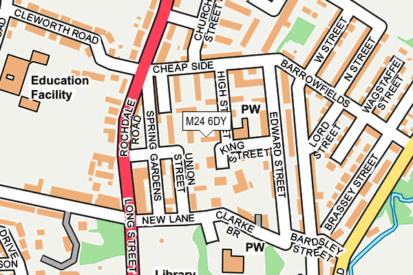 M24 6DY map - OS OpenMap – Local (Ordnance Survey)