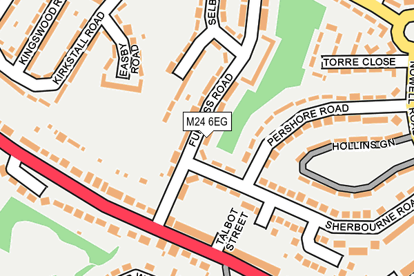 M24 6EG map - OS OpenMap – Local (Ordnance Survey)