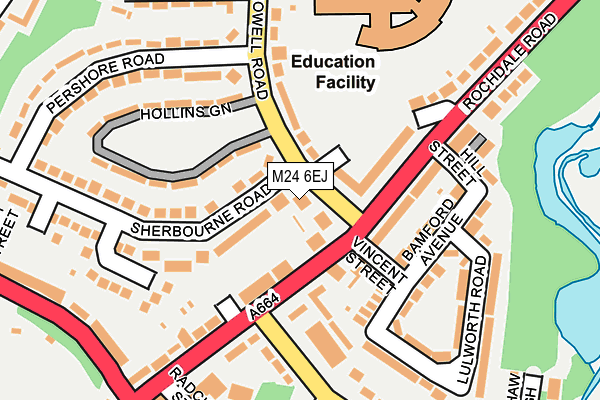 M24 6EJ map - OS OpenMap – Local (Ordnance Survey)