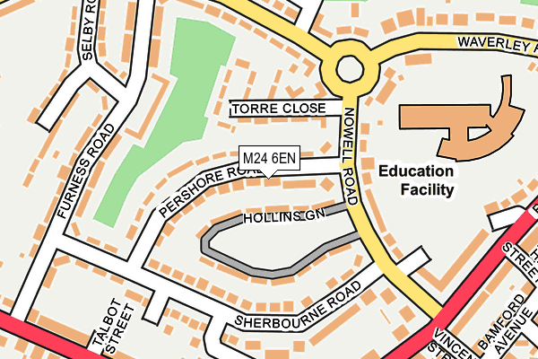 M24 6EN map - OS OpenMap – Local (Ordnance Survey)