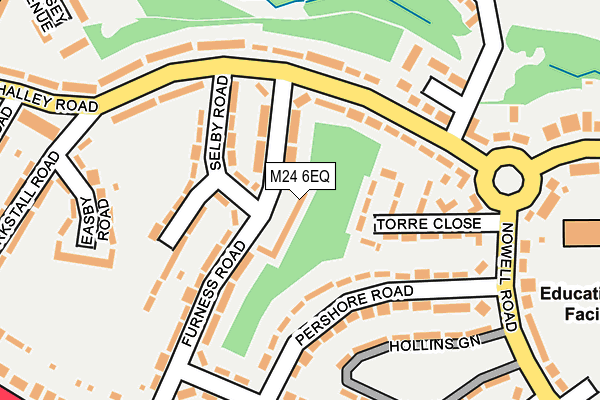 M24 6EQ map - OS OpenMap – Local (Ordnance Survey)