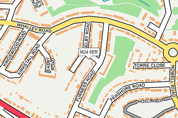 M24 6ER map - OS OpenMap – Local (Ordnance Survey)